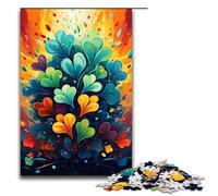 Puzzle per adulti 1000 pezzi colorato puzzle psichedelico trifoglio puzzle casa giochi educativi fai da te giocattoli ottimo regalo per giochi 75x50 cm