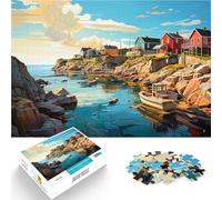 Puzzle per adulti 1000 pezzi colorato svedese costa occidentale giocattolo educativo analisi e logica adatto per ragazzi dai 14 anni in su, 26 x 38 cm