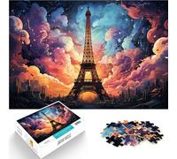 Puzzle per adulti, 1000 pezzi, colorato Torre Eiffel, antistress 50 x 70 cm, sfida difficile per bambini di 14 anni