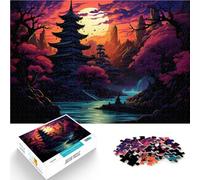 Puzzle per Adulti 1000 pezzi Colore Pagoda Decorazione della Casa Puzzle 26x38cm è ideale come Regali per Tutta la Famiglia