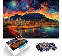 Puzzle per adulti, 1000 pezzi, colore: Sudafrica Città del Capo Gioco di puzzle interazione genitore-figlio per adolescenti dai 14 anni in su, 26 x 38 cm