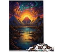 Puzzle per adulti 1000 pezzi "Colors of The Nile" divertente puzzle famiglia 50 x 75 cm adatto come decorazione da scrivania per adolescenti dai 14 anni in su
