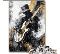 Puzzle per adulti 1000 pezzi con chitarra che suona, dipinto a olio, adatti dai 14 anni in su, ideali come regalo per tutta la famiglia (dimensioni 26x38cm)