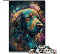 Puzzle per adulti 1000 pezzi con favola del cane Golden Retriever, puzzle difficili per adulti, dimensioni 50x75cm, attività per famiglie, decorazioni fai da te per la casa, regalo per le feste