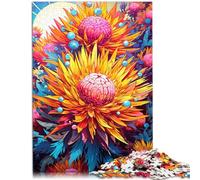 Puzzle per adulti, 1000 pezzi, con fiori colorati, giocattolo puzzle fai da te, 50 x 75 cm, con parti completamente intrecciate a caso, per adolescenti dai 14 anni in su