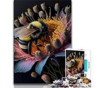 Puzzle per adulti 1000 pezzi con fiori e bombi per adolescenti antistress per trascorrere il tempo libero giocattoli decorativi per la casa 26x38cm