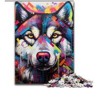 Puzzle per adulti 1000 pezzi con graffiti di iene, puzzle da 1000 pezzi, rompicapo stimolante per adolescenti, perfetto per decorare la casa o come regalo, 50x75cm.