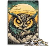 Puzzle per adulti 1000 pezzi con gufo, difficili da completare ma divertenti e spiritosi, regalo di compleanno, regali, decorazioni murali 26x38cm