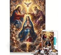 Puzzle per adulti 1000 pezzi con la Madonna antistress taglio di precisione ideale come regalo per tutta la famiglia 38x52cm