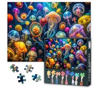 Puzzle per adulti 1000 pezzi con meduse puzzle, 1000 puzzle fantasy colorati per adulti, puzzle sfidanti 1000 pezzi, Art Decor per la famiglia divertente regalo 70 x 50 cm