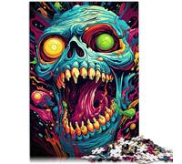 Puzzle per adulti, 1000 pezzi, con mostri al neon, per alleviare lo stress, per adolescenti dai 14 anni, 26 x 38 cm