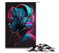 Puzzle per adulti 1000 pezzi con musica dal vivo e decorazioni per la casa al neon ideale come regalo per tutta la famiglia 75x50 cm