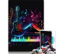 Puzzle per adulti 1000 pezzi con musica dal vivo e neon per adolescenti, regalo divertente e attività per la casa, giocattolo per i giorni di pioggia (dimensioni 38x26cm)