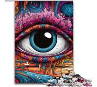 Puzzle per adulti, 1000 pezzi con occhi psichedelici, ideale per la coppia, perfetto come regalo di Natale, Capodanno e San Valentino (dimensioni: 50x75cm)
