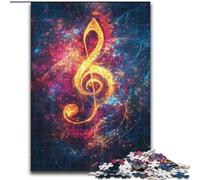 Puzzle per adulti, 1000 pezzi con simboli musicali colorati, puzzle impossibili per adulti, perfetti per il divertimento in famiglia, per compleanni e Natale (dimensioni 26x38cm)