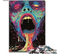 Puzzle per adulti 1000 pezzi con volti psichedelici, realizzati in cartone, giocattoli, regalo educativo, intellettuale, decompressione, divertente, gioco per famiglie, 1000 pezzi(26x38cm)