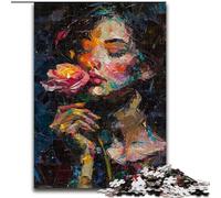 Puzzle per adulti 1000 pezzi con volti psichedelici, realizzati in cartone, per adolescenti e famiglie, perfetto regalo di Natale(26x38cm)