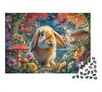 Puzzle Per Adulti 1000 Pezzi - Coniglio carino Difficile | Gioco Relax Anti-Stress Con Stampa Nitida | Decorazione Unica Per Appassionati 52x38cm/1000pcs