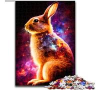 Puzzle per adulti 1000 pezzi Coniglio in legno, regalo divertente e attività per la casa 50x75cm Festa di compleanno per uomini e donne