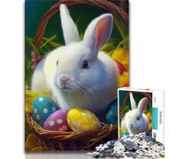Puzzle per adulti 1000 pezzi Coniglio Pasquale Coniglietto Animale 1000 pezzi per adulti, giocattolo educativo intellettuale decomprimente regalo di compleanno (dimensioni 75x50cm)