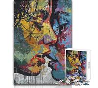 Puzzle per adulti 1000 pezzi Coppia astratta Bacio Gioco pratico Apprendimento Educativo Regalo per compleanni Dimensioni 50x75cm