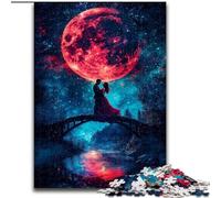 Puzzle per adulti 1000 pezzi Coppia sotto la luna, adatto per età 14+ Giochi educativi per la casa Giocattoli fai da te Opere d'arte Regalo (dimensioni 50x75cm)