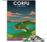 Puzzle per adulti 1000 pezzi Corfù Notte incantata, giocattoli da gioco Ogni pezzo è unico - Gioco divertente e stimolante per tutta la famiglia per età 14 26x38cm