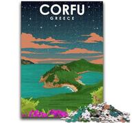 Puzzle per adulti 1000 pezzi Corfù Notte incantata Giochi educativi Giocattoli fai da te Ideale come regalo per tutta la famiglia (dimensioni 50x70cm)