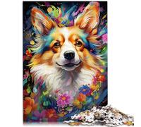 Puzzle per adulti 1000 pezzi Corgi-cane Gioco impegnativo puzzle che sono impegnativi per completare ma divertente e divertente 26x38cm