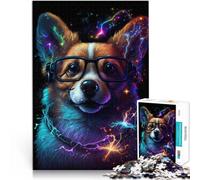 Puzzle per adulti 1000 pezzi Corgi con occhiali Family Fun Puzzle è ideale come regalo per tutta la famiglia 50 x 74,9 cm Adatto per e adolescenti 14+