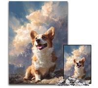Puzzle per adulti 1000 pezzi Corgi in The Cloud Puzzle di cartone Gioco per adulti Regalo Gioco interattivo per famiglie Sfida mentale Regalo 26X38CM