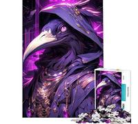 Puzzle per adulti 1000 pezzi Corvo Mago Vesti Viola Giochi Rilassanti Sfida per l'Intelligenza e la Mente Giocattoli che Creano Passione Ottimo Regalo Attività per la Famiglia (Dimensioni 38x26cm)