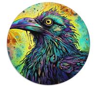Puzzle per adulti 1000 pezzi "Corvo verde" Sviluppa la coordinazione occhio-mano, perfetto come regalo di compleanno (67,5x67,5 cm)