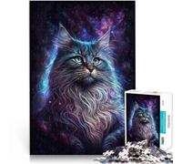 Puzzle per adulti 1000 pezzi cosmico maine-coon gatto compito di pensiero 50 x 75 cm rafforza l'amore tra coppie per adolescenti dai 14 anni in su