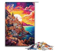 Puzzle per adulti 1000 pezzi Costiera Amalfitana puzzle colorati giochi giocattoli regalo adatti per la decorazione del desktop 1000 pezzi (38x26 cm)