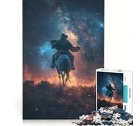 Puzzle per adulti 1000 pezzi Cowboy sotto le stelle, gioco rompicapo, interazione genitore-figlio, rafforza l'amore tra le coppie 38x26cm