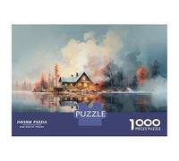 Puzzle Per Adulti 1000 Pezzi Cozy Cabin Reflections Puzzle Giochi Rilassanti Offerta Regalo Di Compleanno Come Regali Per Tutta La Famiglia 52x38cm/1000pcs