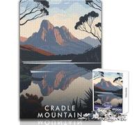 Puzzle per adulti 1000 pezzi Cradle Mountain, Australia Bellissimo gioco di design Decorazione perfetta Regalo di compleanno Dimensioni 38x52cm