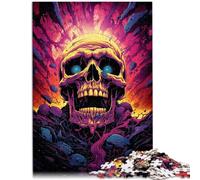 Puzzle per Adulti 1000 pezzi Cranio esplosivo Gioco Giocattoli per la Famiglia Regalo Natale Compleanno Regalo 14,96 "x 20,47" per Adolescenti da 14 Anni e Più