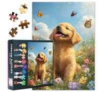 Puzzle per adulti 1000 pezzi cucciolo cane puzzle impegnativo per adulti, 70 x 50 cm, fiore selvatico puzzle gioco per donne decorazione della casa (serie animali)