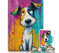 Puzzle per adulti 1000 pezzi cucciolo dipinto a olio puzzle da 1000 pezzi antistress per trascorrere il tempo libero interazione genitore-figlio 26x38cm