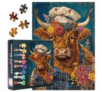 Puzzle per adulti 1000 pezzi cuoco mucca, divertenti animali sfidanti puzzle 1000 pezzi, 70 x 50 cm fiori puzzle gioco per le donne decorazione della casa (serie cuoco)
