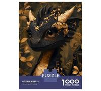 Puzzle Per Adulti 1000 Pezzi Cute Black Chibi Dragon Puzzle Rompicapo Gioco Difficile Regali Difficili Per Amici E Familiari 38x26cm/1000pcs
