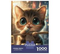 Puzzle Per Adulti 1000 Pezzi Cute Cat Eating Sushi Puzzle Rompicapo Gioco Difficile Regali Difficili Per Amici E Familiari 70x50cm/1000pcs