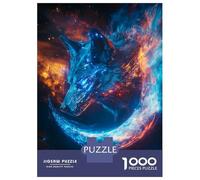 Puzzle Per Adulti 1000 Pezzi Cyber Wolf Moon Nebula Puzzle Rompicapo Gioco Difficile Regali Difficili Per Amici E Familiari 70x50cm/1000pcs