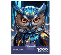 Puzzle Per Adulti 1000 Pezzi Cyberpunk Owl Portrait Puzzle Rompicapo Gioco Difficile Regali Difficili Per Amici E Familiari 38x26cm/1000pcs