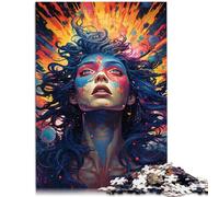 Puzzle per adulti 1000 pezzi dea difficile e sfida con poster corrispondente e foglio di domande per adolescenti dai 14 anni e oltre 26x38cm
