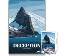 Puzzle per adulti 1000 pezzi Deception Island, Antartide Poster di viaggio Divertimento in famiglia e serata di giochi Antistress Regali di Babbo Natale segreto Dimensioni 50x75cm