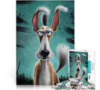 Puzzle per Adulti 1000 Pezzi Defiant Dog in the Storm Staycation: Zeit totschlagen Tolles Geschenk für Spiele52x38cm