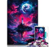 Puzzle per adulti 1000 pezzi Dengta Under The Blood Moon Puzzle per adolescenti antistress Staycation Kill Time Wishlist con Babbo Natale 26x38cm